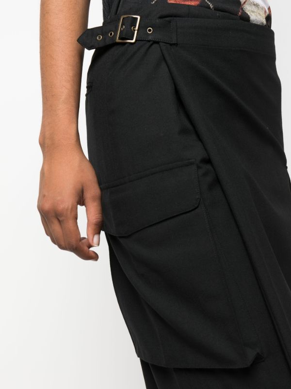 Jean Paul Gaultier Pre-Owned 2000s ラップパンツスカート | ブラック