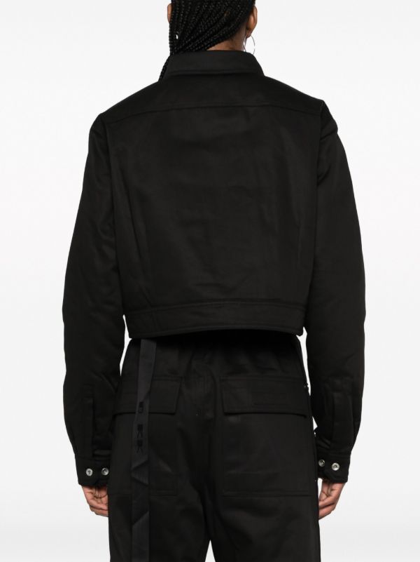 Rick Owens DRKSHDW カットアウト クロップドジャケット | ブラック