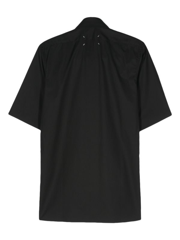 Maison Margiela Four stitch-logo Cotton Shirt | Black | FARFETCH