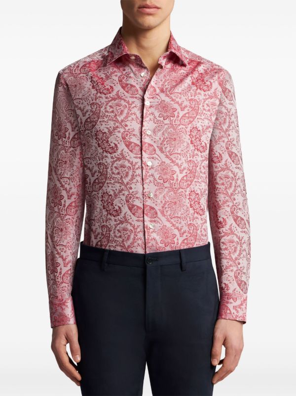 ETRO ペイズリー シャツ | ピンク | FARFETCH JP