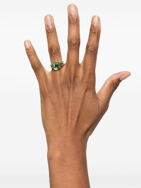 Swarovski Chroma Twist Ring | Gold | FARFETCH