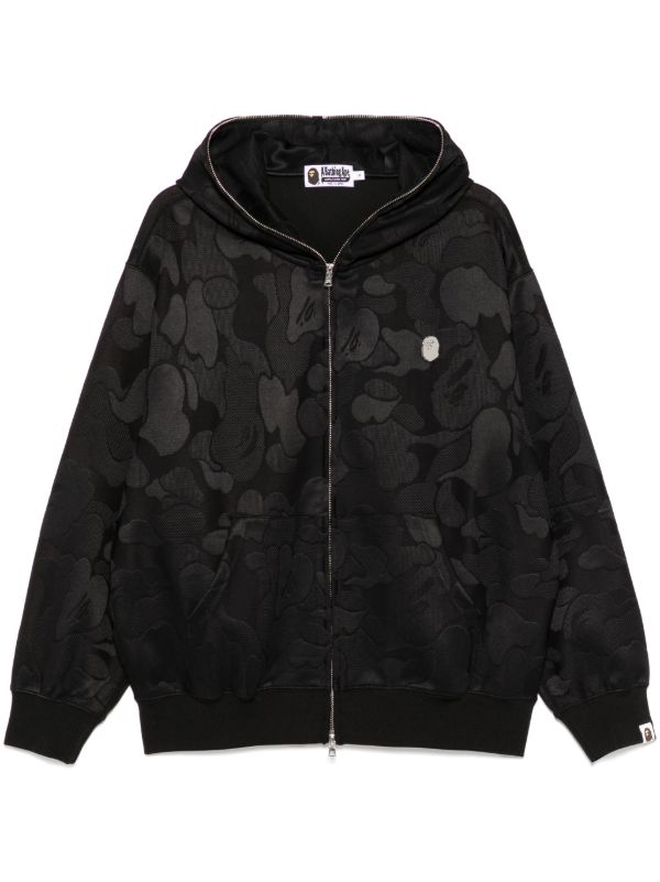 A BATHING APE® カモフラージュ ジップパーカー | ブラック | FARFETCH JP