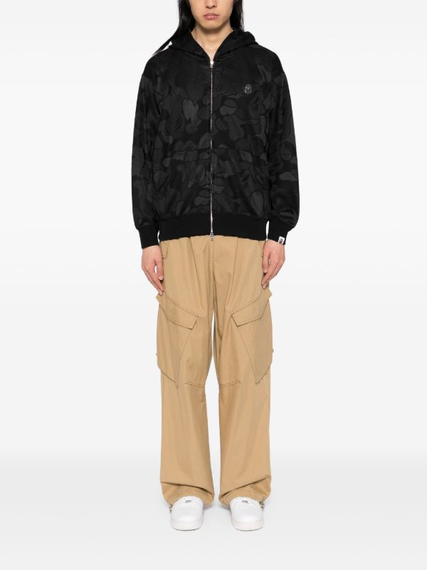 A BATHING APE® カモフラージュ ジップパーカー | ブラック | FARFETCH JP