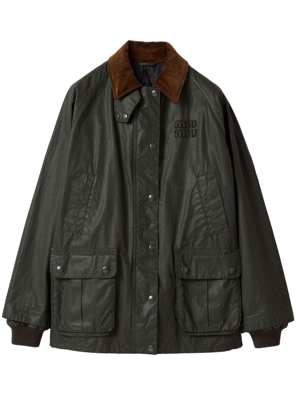 Miu Miu ポプリン ジャケット | グリーン | FARFETCH JP