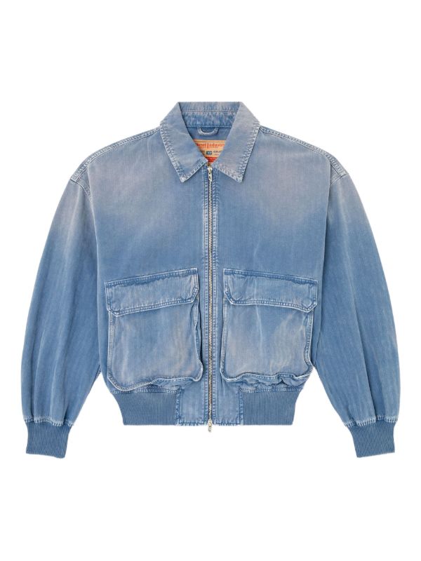 Diesel D-Kurz ジップ デニムジャケット | ブルー | FARFETCH JP