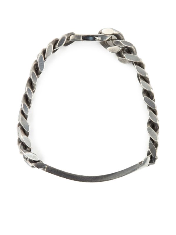 MM6 Maison Margiela logo-engraved Chain Bracelet | Silver | FARFETCH