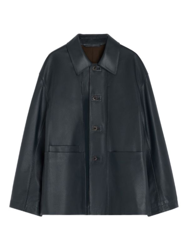 LEMAIRE レザージャケット | ブラック | FARFETCH JP