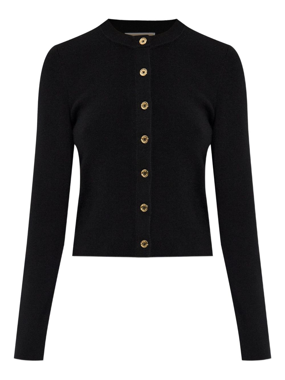 Michael Michael Kors Ribbed gold-button Cardigan | Black | FARFETCH