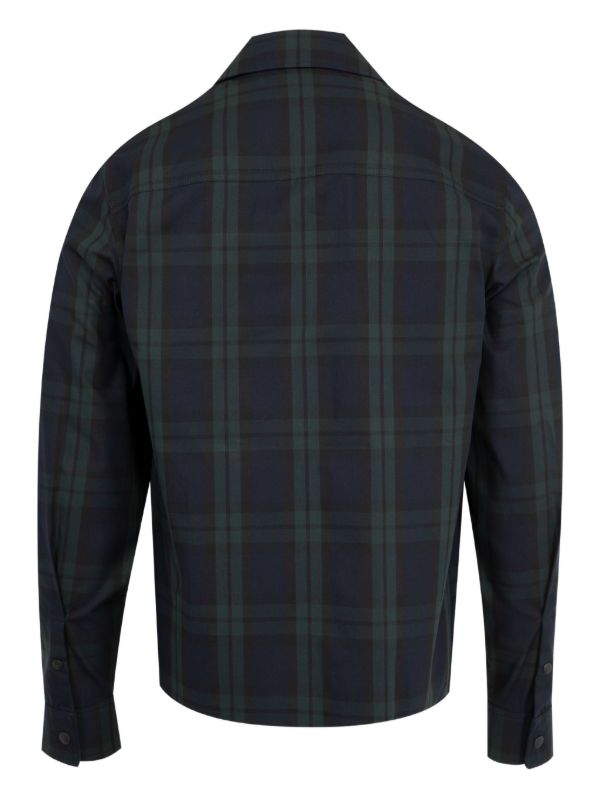Moncler Plaid zip-up Shirt Jacket | Blue | FARFETCH