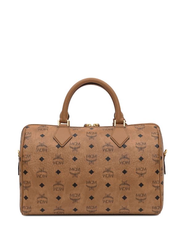 MCM Ella ボストンバッグ M | ブラウン | FARFETCH JP