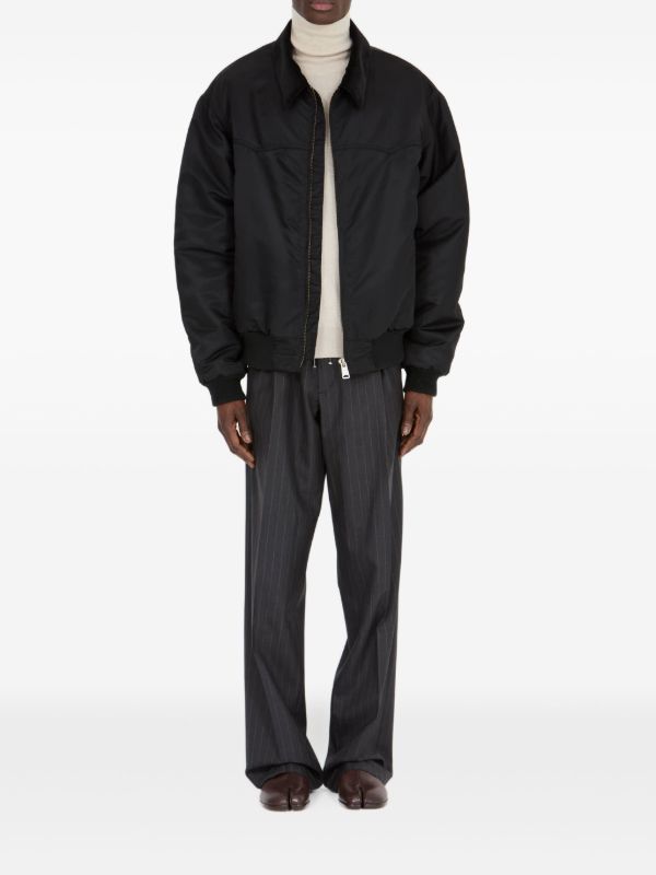 Maison Margiela zip-up cutaway-collar Jacket | Black | FARFETCH