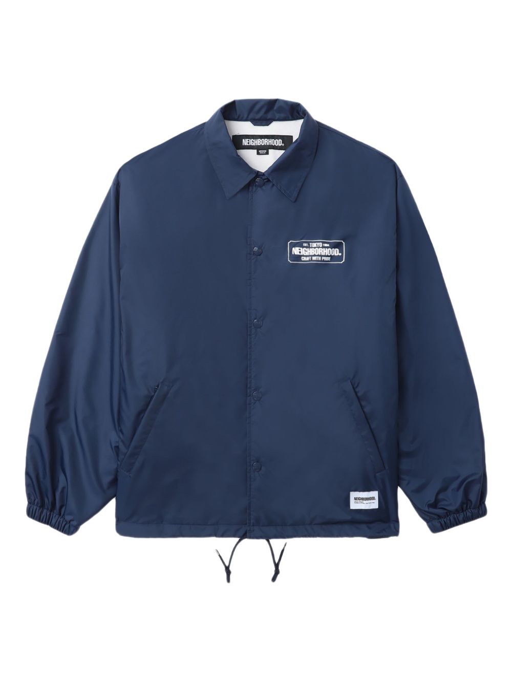 Neighborhood Drawstring logo-patch Coach Jacket | Blue | FARFETCH