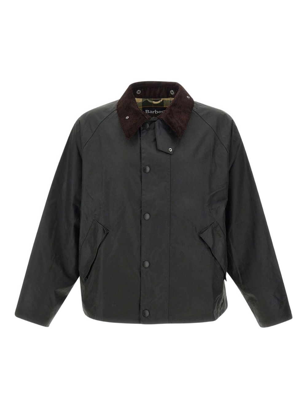 Barbour Transport Waxed corduroy-collar Jacket | Green | FARFETCH