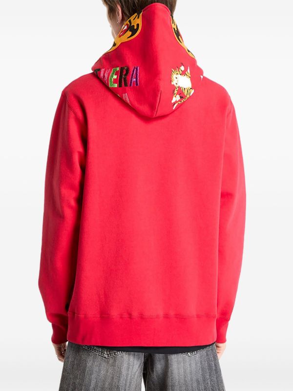 A BATHING APE® タイガー ジップアップパーカー | レッド | FARFETCH JP