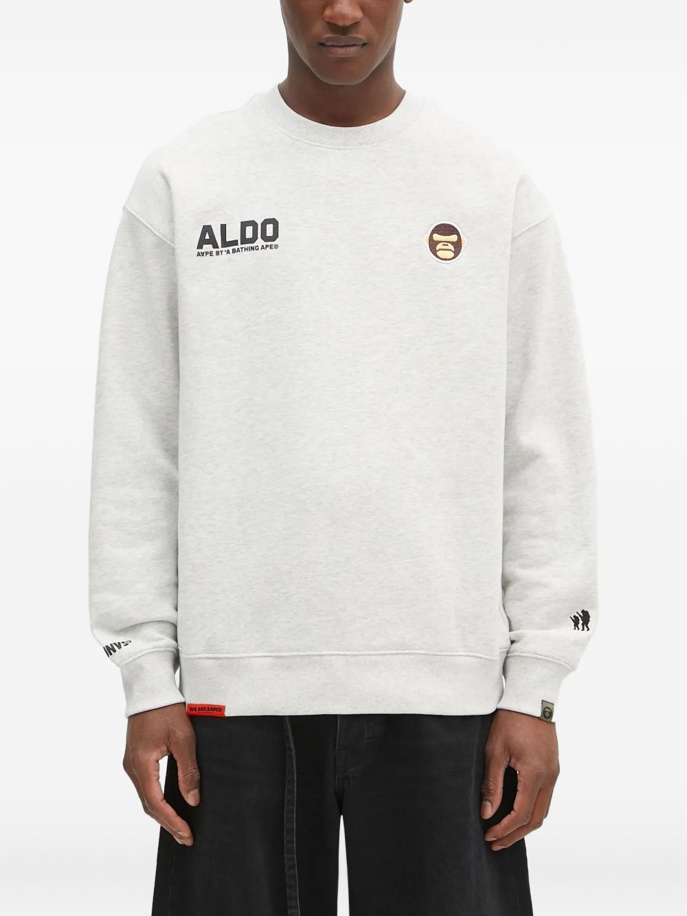 AAPE BY *A BATHING APE® Aldo Ape Head スウェットシャツ | グレー