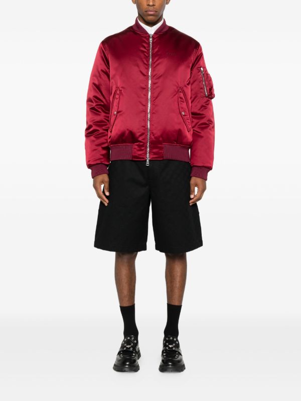 Gucci サテン ボンバージャケット | レッド | FARFETCH JP