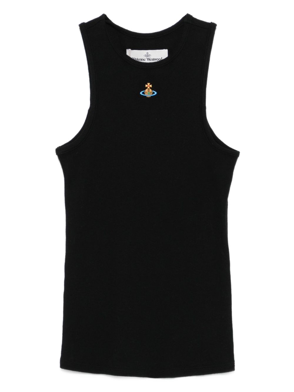 Vivienne Westwood 90s orb-embellished Ribbed Tank Top | Black