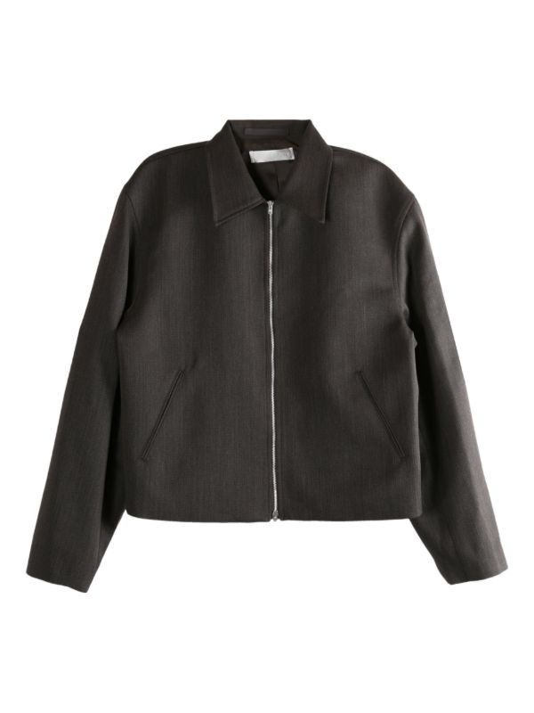 OUR LEGACY zip-front Textured Jacket | ブラウン | FARFETCH JP