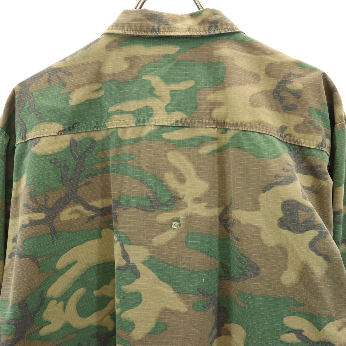 US ARMY 60s 70s Vintage 5th Brown Leaf Camo Pattern Jungle Fatigue