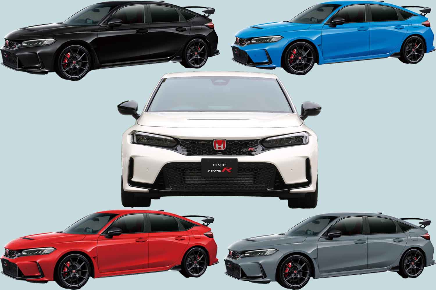 白いボディカラーのイメージが強いシビックタイプR！ 各ボディカラーの