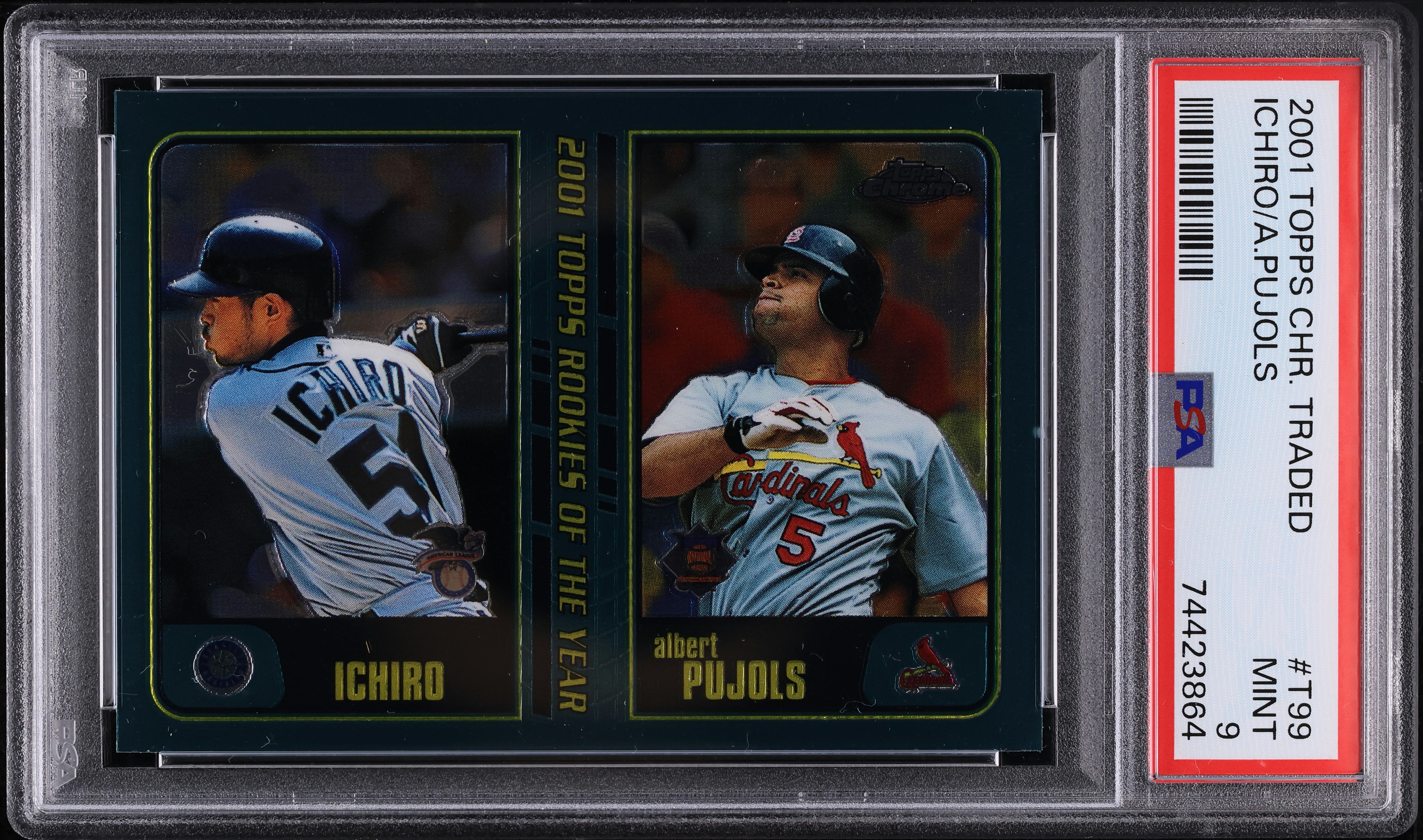 2001 Topps Chrome Traded Ichiro Suzuki & Albert Pujols ROOKIE #T99