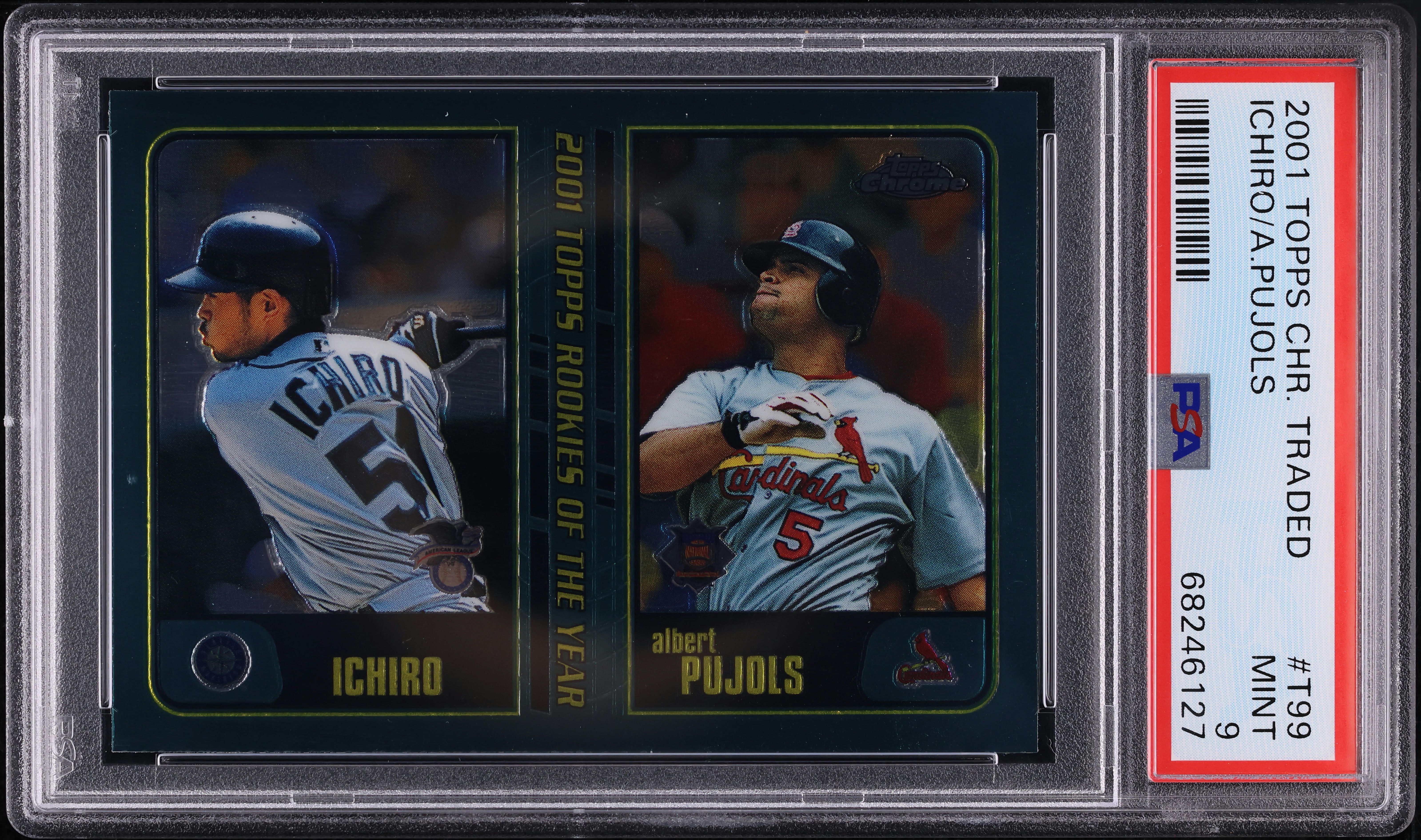 2001 Topps Chrome Traded Ichiro Suzuki & Albert Pujols ROOKIE #T99