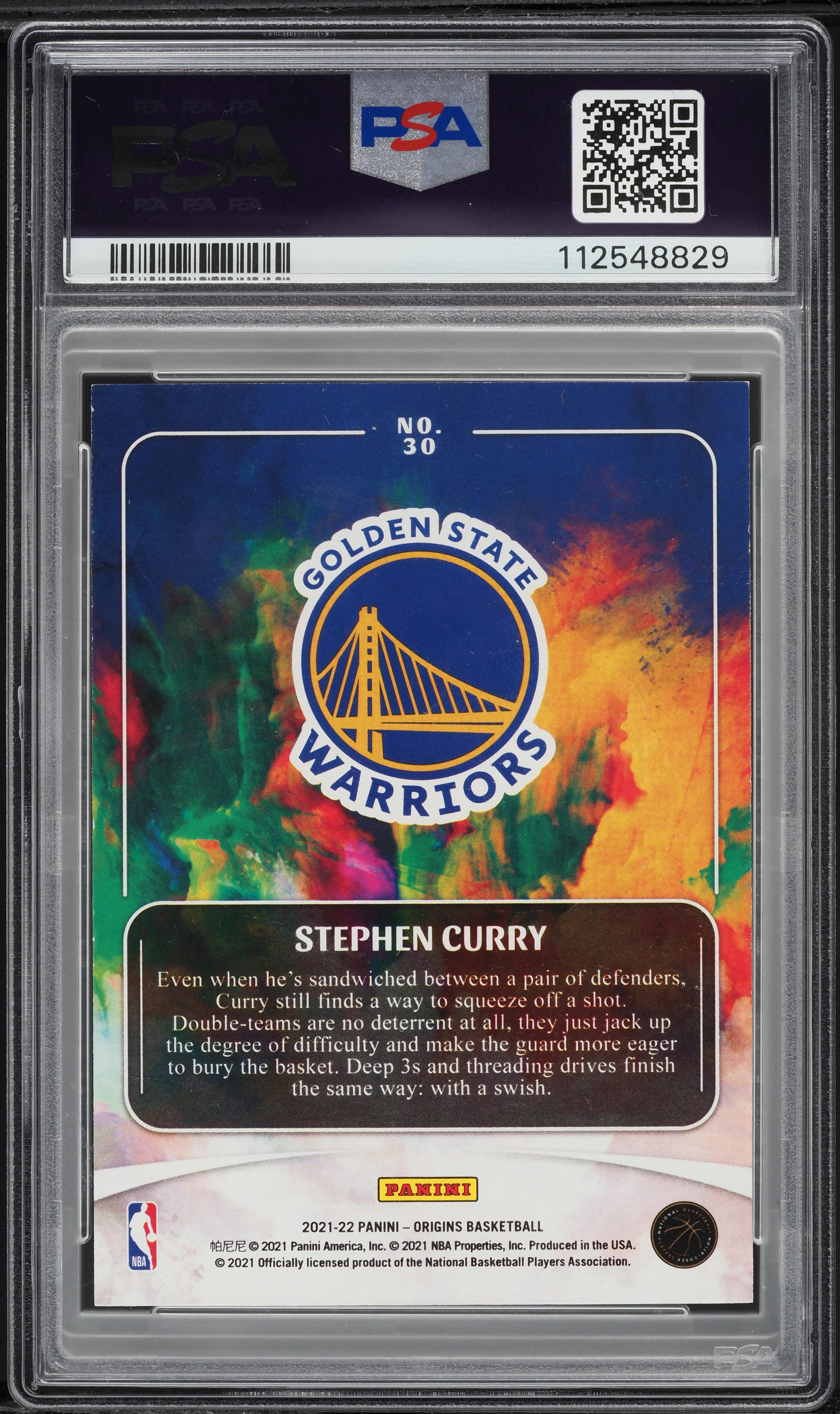 2021 Panini Origins Gold Stephen Curry /10 #30 PSA 8 NM-MT on