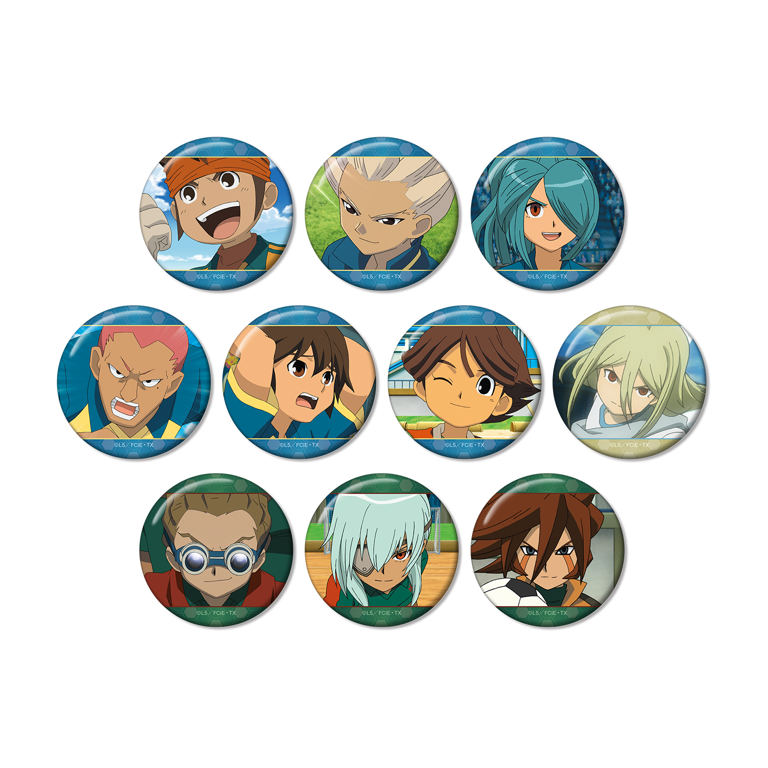 イナズマイレブン_トレーディング場面写缶バッジ フットボール