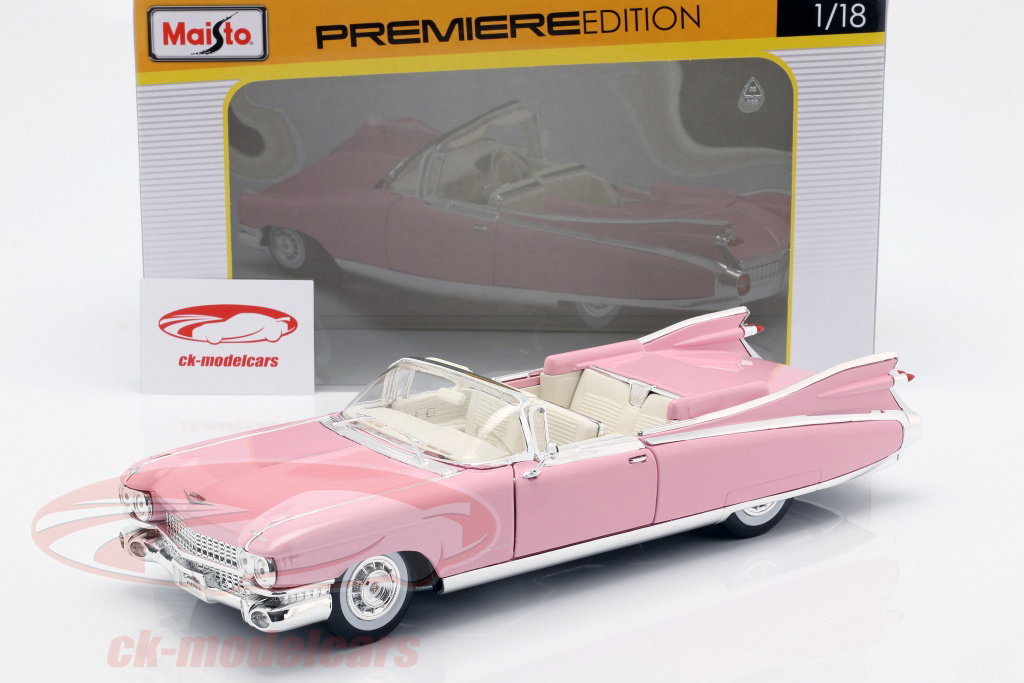 Maisto 1:18 キャデラック エルドラド ビアリッツ 年 1959 ピンク 完成