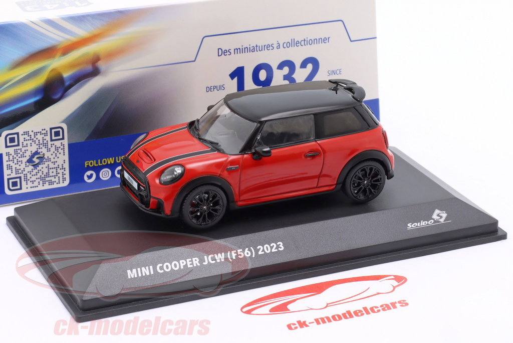 Solido 1:43 Mini Cooper John Works 建設年 2023 唐辛子 赤 S4315001