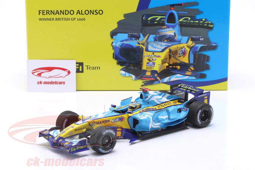 Minichamps 1:18 Fernando Alonso Renault R26 #1 勝者 イギリス GP 式