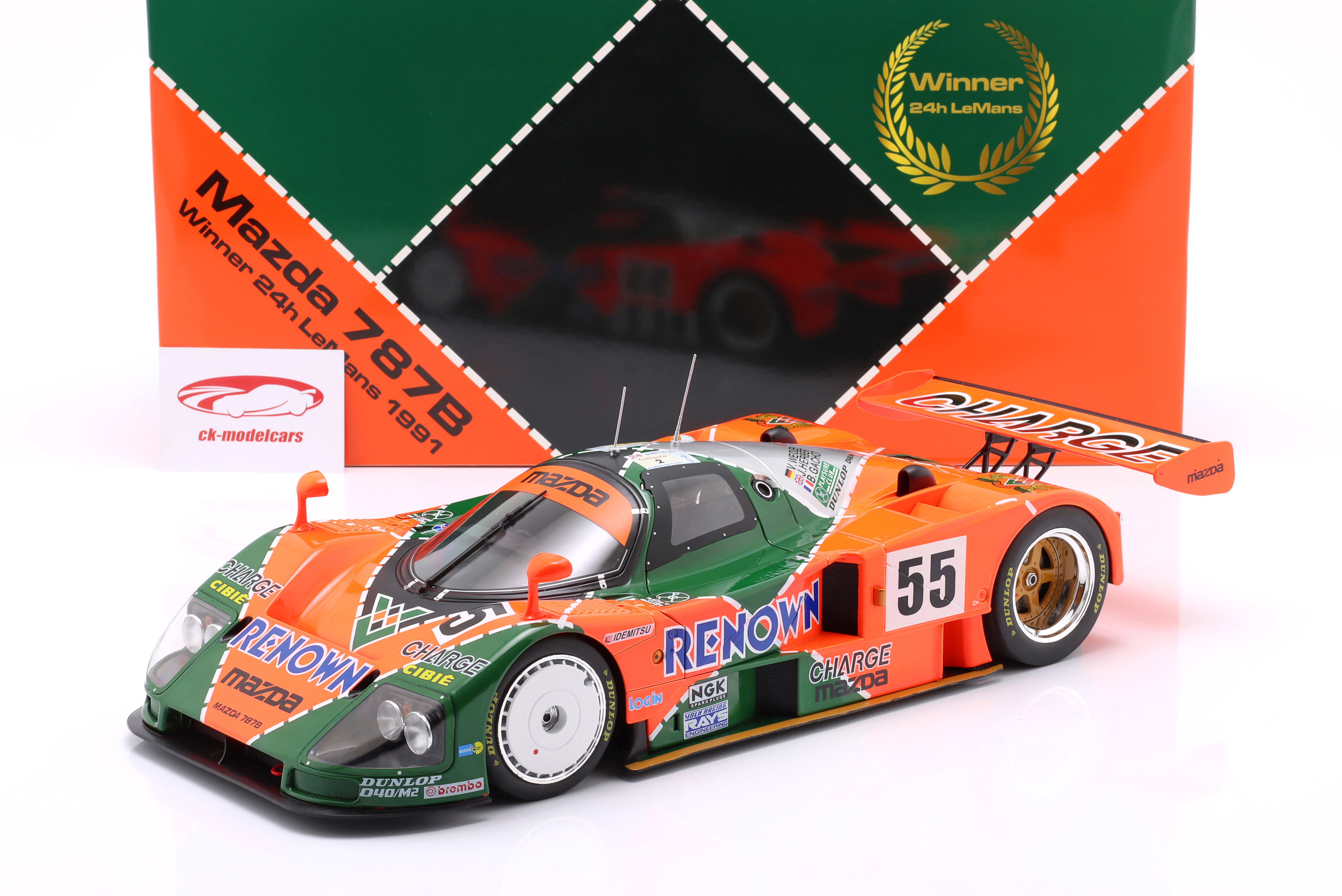 WERK83 1:12 Mazda 787B #55 勝者 24h LeMans 1991 Weidler, Herbert