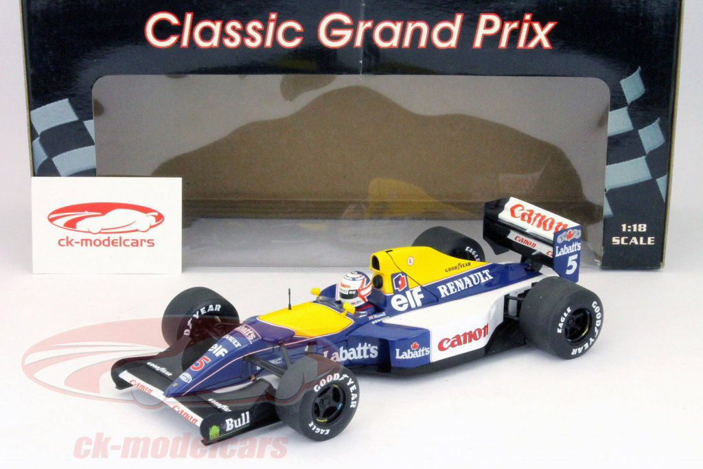 Quartzo 1:18 Nigel Mansell Williams FW14B #5 F1 champion 1992