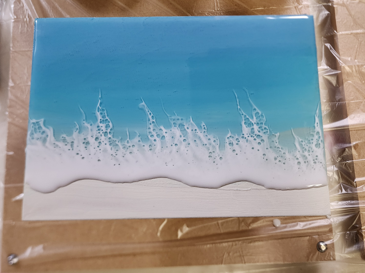 福岡県 福岡市】SNSで話題の海のアート体験 A4サイズ【レジンアート