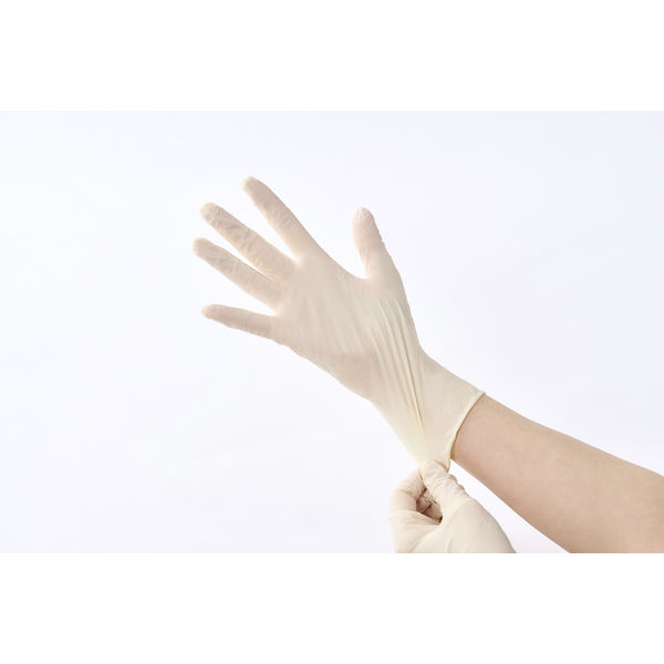 アイリスオーヤマ 使い捨て手袋 天然ゴム手袋 Sサイズ NR-100S 1箱
