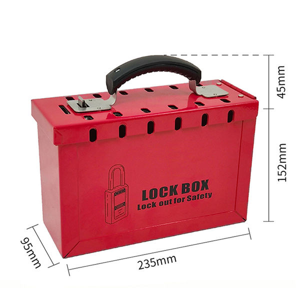 セーフラン安全用品 グループロックアウト用ボックス 赤 J2604 1個
