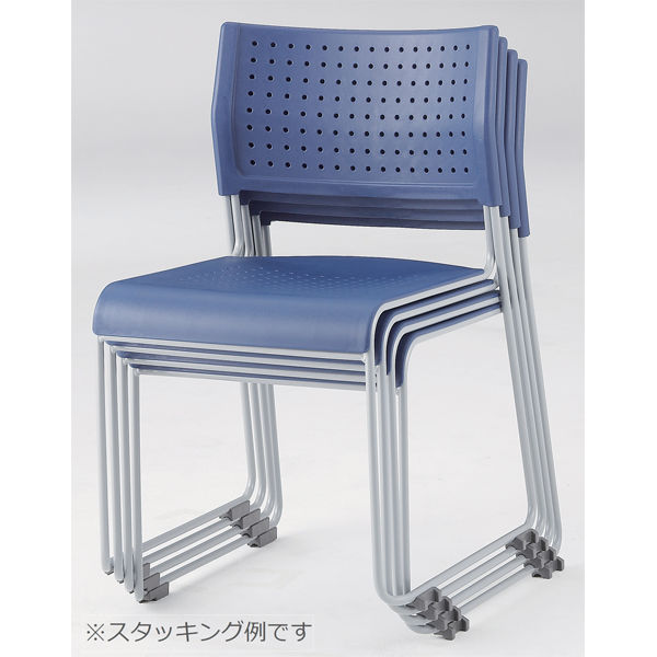 アイリスチトセ LTSシリーズ スタッキングチェア ライタス ブルー