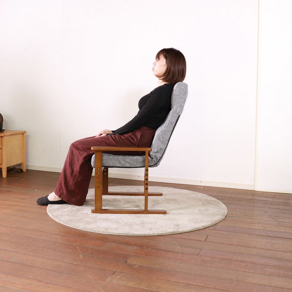 平インテリア産業 木肘高座椅子ネクシー グレイ SS-259NX-GY 1台（直送