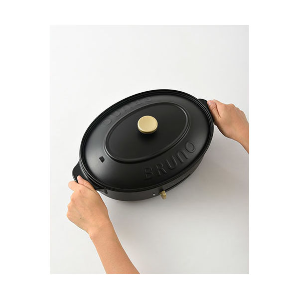 BRUNO オーバルホットプレート(ブラック) BOE053-BK 1台 - アスクル