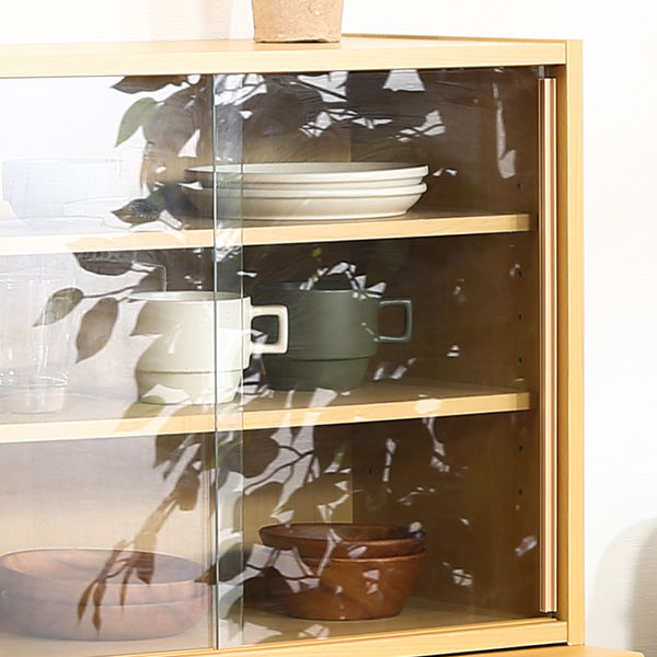 ミニ食器棚 幅60 CP6044 ナチュラル 幅600×奥行290×高さ440mm 81909 1