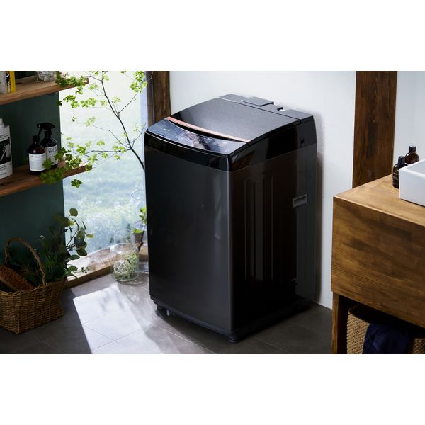 アイリスオーヤマ 全自動洗濯機 8.0kg ガラス扉タイプ IAW-T805BL-B 1