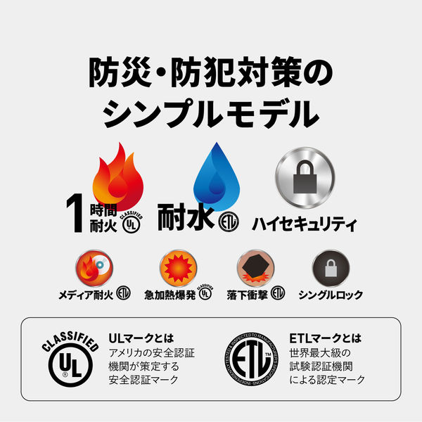 設置込】セントリー テンキー式耐火・耐水金庫 （1時間耐火） 33.6L