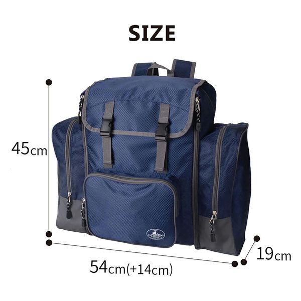 スワン サブリュック 46L～58L ブラック 1314 1個（直送品） - アスクル