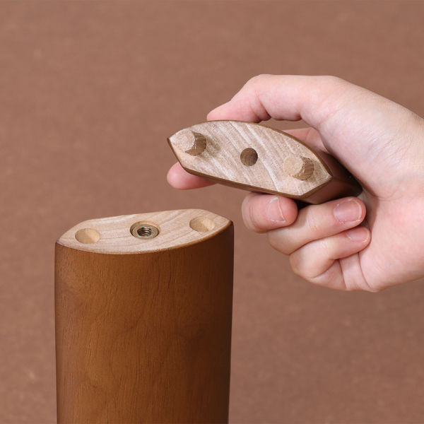 不二貿易 軽量継脚折り畳み座卓 幅1200×奥行750×高さ380mm ブラウン