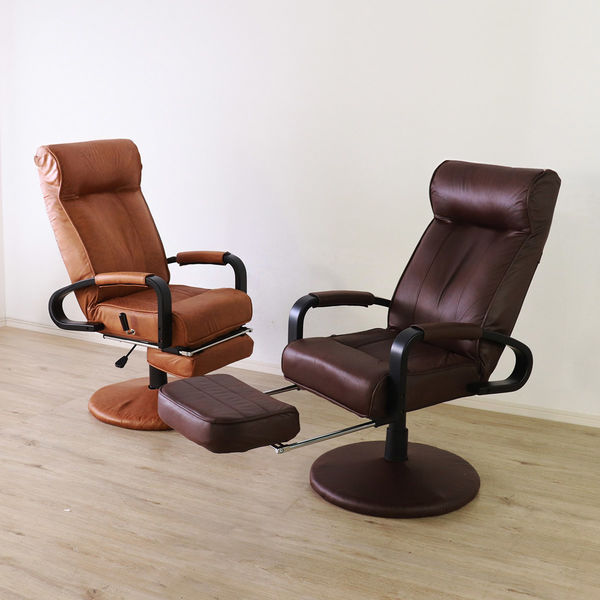 平インテリア産業 回転リクライニングチェア フレッソ2 ダークブラウン