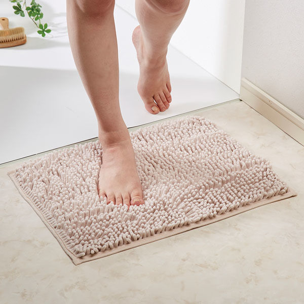 アイメディア すばやく乾く吸水バスマット ベージュ 1009400 1個（直送