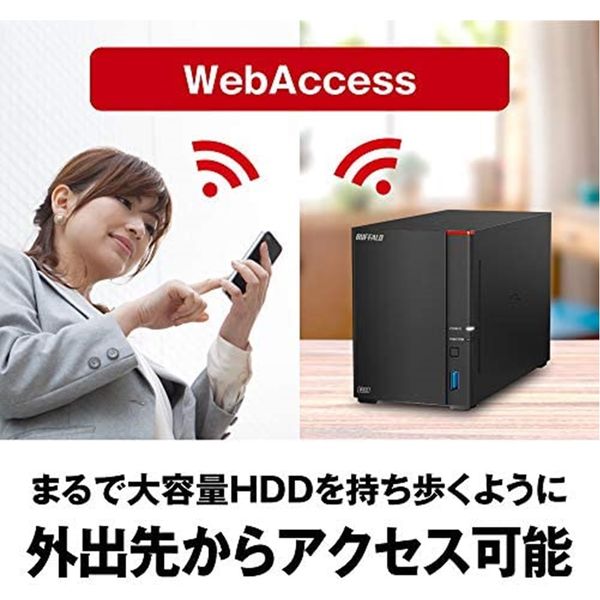 バッファロー NAS 1ベイ 4TB リンクステーション ネットワークHDD