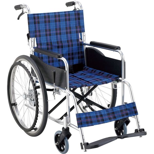 マキテック アルミ自走用車いす セレクトKS50 KS50M-40 ネイビー