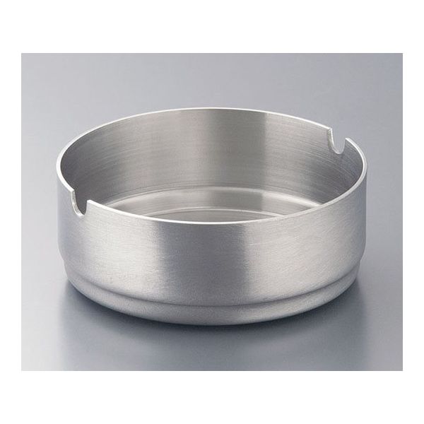 遠藤商事 フラット ステンレススタッキング丸灰皿 レスト付 7cm 62