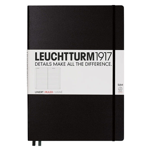 LEUCHTTURM1917 ロイヒトトゥルム 334917 ノートA4 横罫 ブラック